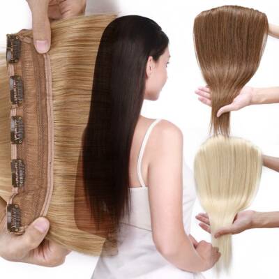 Voller Kopfn Clip in 100% Echthaar Extensions Ein Tresse Lange Haarverlängerung