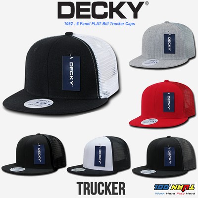 flat bill trucker cap