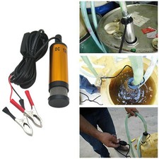 12V Mini Refueling Submersible Diesel Fuel Water Oil Transfer Drum Pump 8GPM