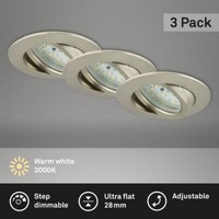 Led Einbauleuchte Dimmbar Schwenkbar 6,5 W Silber Kunststoff IP23 Briloner