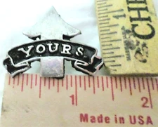UP YOURS pin vintage collectible old novelty biker vest hat pinback