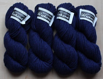 Classic Elite Yarns Waterspun Weekend Yarn 4 Skeins New 7210 Navy