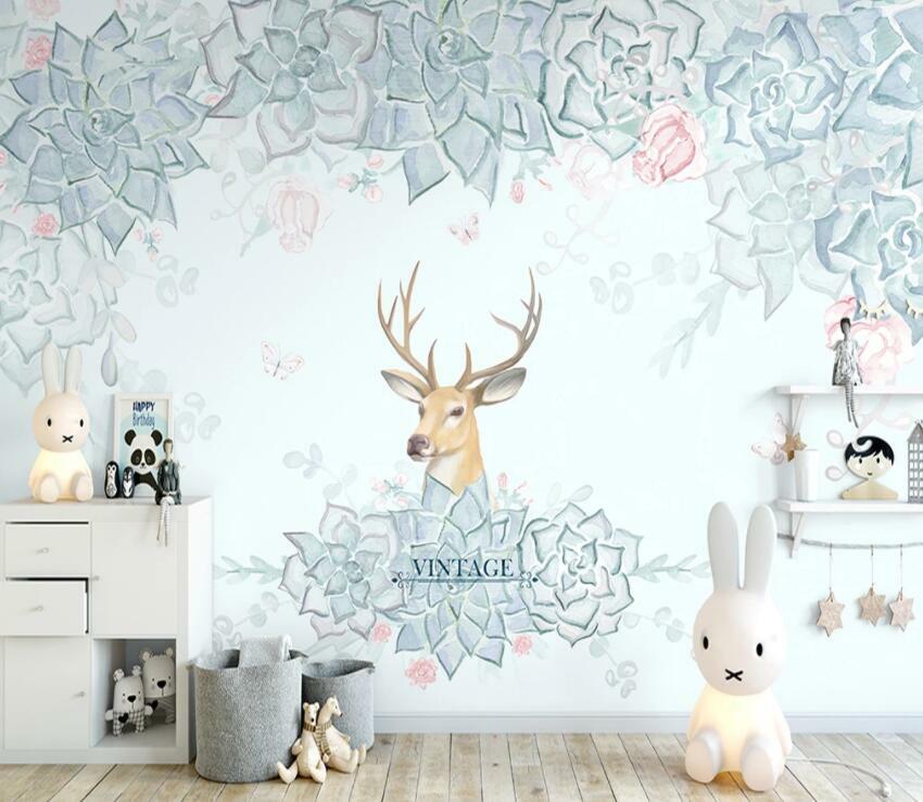 3D Green Flower M1867 Tapeta Mural Samoprzylepne odpinane naklejki Amy Klasyczna cena specjalna