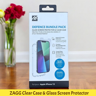 Offizielle Original ZAGG (iPhone 13) durchsichtige Hülle & Displayschutzfolie Cover