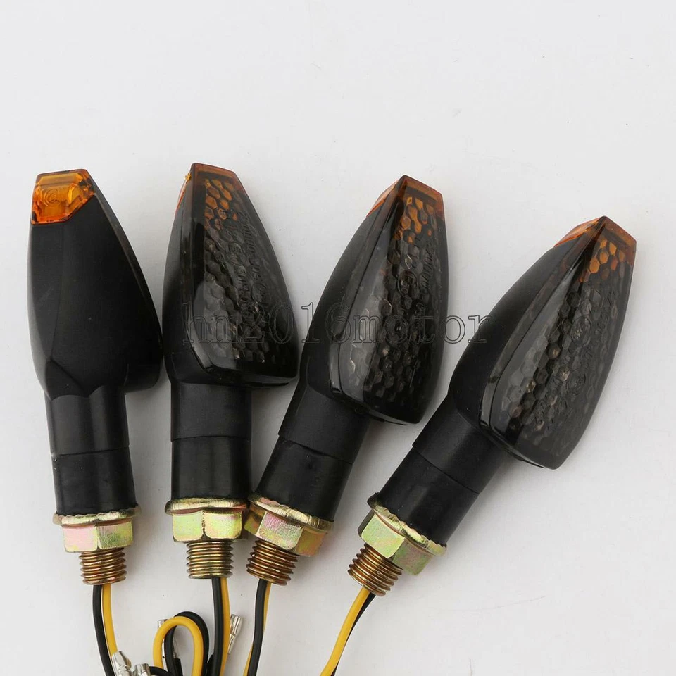 4pcs 3.35" plastic Mini Turn Signals Black Lens For Honda CBR 250R 300 500 600RR - Image 4 of 4
