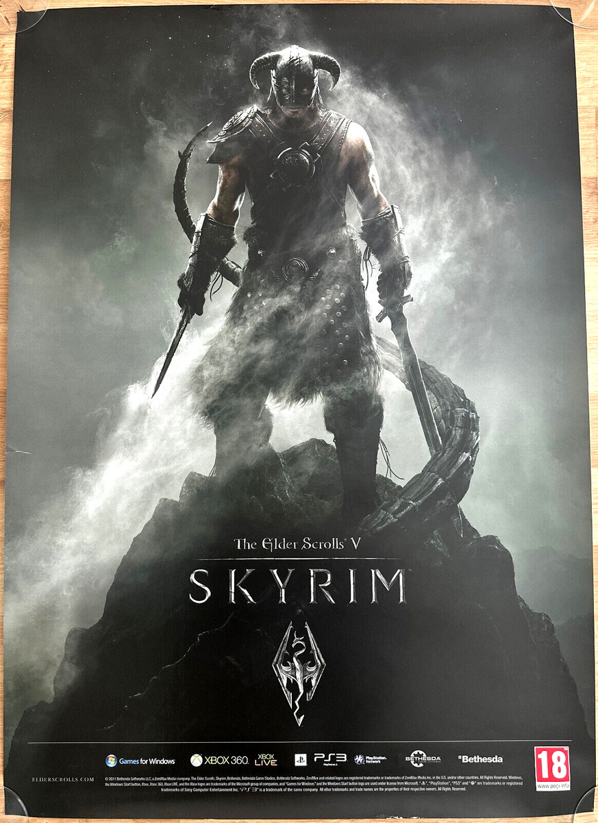 The Elder Scrolls V: Skyrim RARE PS3 XBOX 360 50cm x 70cm