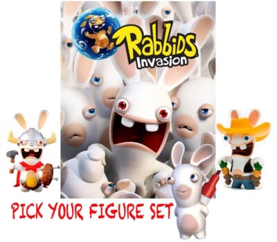 Raving Rabbids Figurenset Invasion Sport Reisen in der Zeit Fußball Wählen Sie Ihr Set