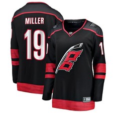 Women's Fanatics K'Andre Miller Black Carolina Hurricanes Home Breakaway Jersey