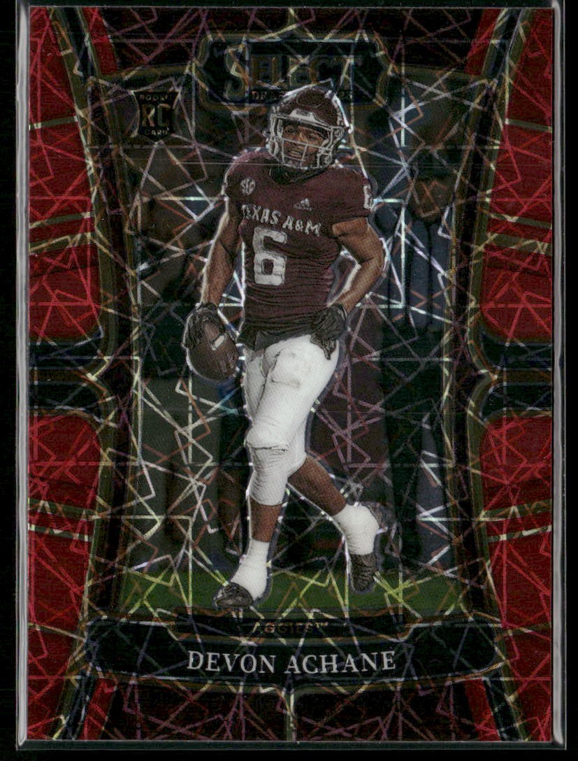 2023 Panini Select Draft Picks #20 De'Von Achane Red Lazer Prizm