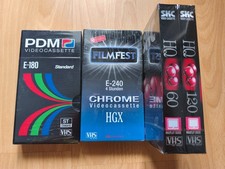 VHS Kassetten Konvolut unbespielt OVP Neu | 4er Set Leer-Kassetten (E-60, E-120,
