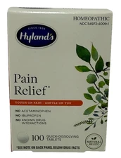 Hyland's Pain Relief All Natural Homeopathic Pain Medicine - 100 Tablets New