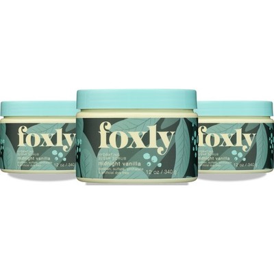 Foxy Midnight Vanilla Hydrating Sugar Body Scrub 12 Oz 3 Pack
