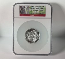 2013 P Australia Koala 5 Oz Silver $8 High Relief Ngc Pf 70 Ultra Cameo Coin