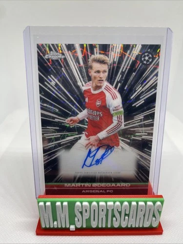 2025-26 Topps Chrome UEFA Club Competitions Martin Odegaard Black Lazer Auto
