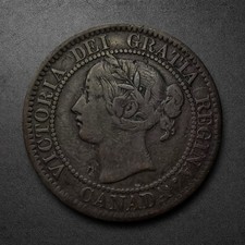 1859 🇨🇦 Canada Victoria Large Cent | Narrow 9 | Free Shipping!