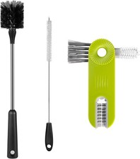 Cepillo para biberones paquete de 3 , 15 pulgadas, mango largo acero inoxidable