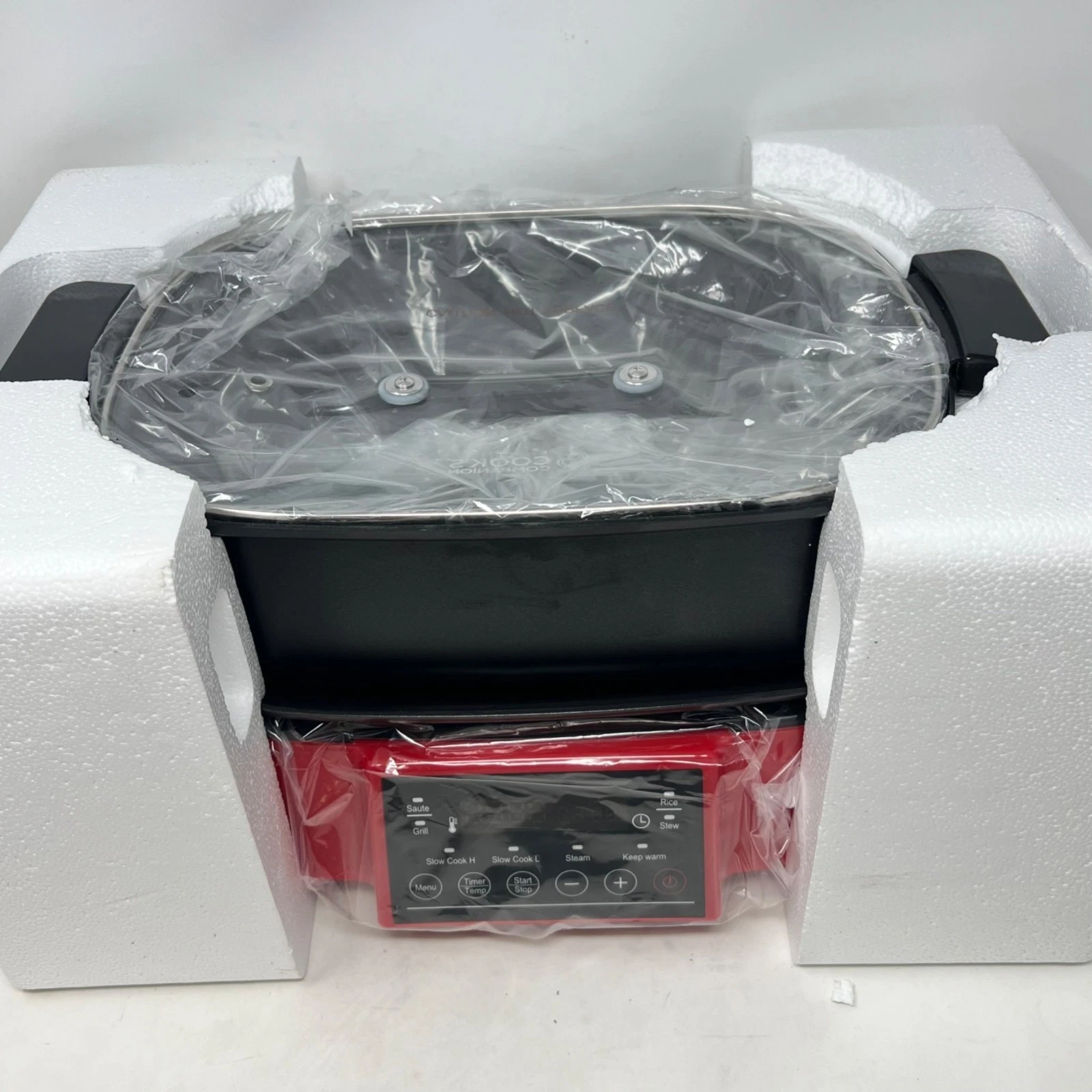 Cook’s Companion 6.5 qt 2-in-1 Multi Cooker Red Model LS-MC01A - New Open Box