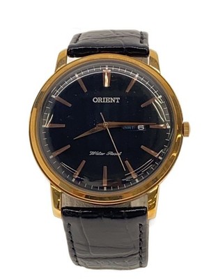 Orient Quartz Leather Black Watch UG1R D0 A Mens Wristwatch Timepiece