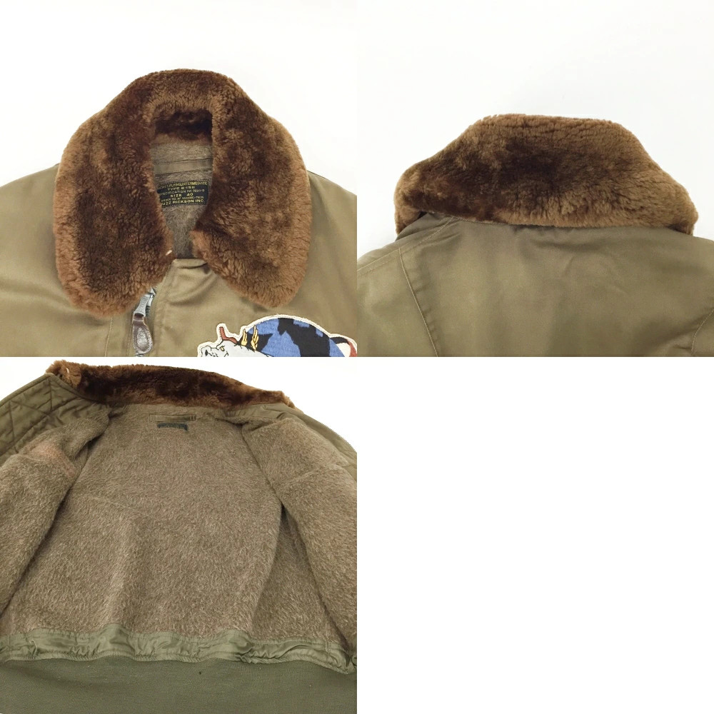 BUZZ RICKSON S TYPE B 15B Flight Jacket M13295 Size 40 Color Khaki Used 128 Amer