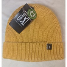 PGA Tour One Size Winter Knit Beanie Amber Yellow 752 NWT