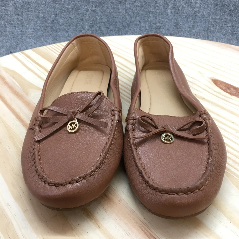Michael Kors Shoes Womens 9M Loafer Brown Leather Slip On Low Top Moc Toe Casual - Image 4 of 4