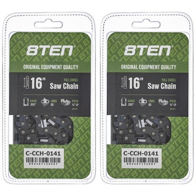 Chainsaw Chain 16 Inch .050 3/8 LP 60DL for WEN 4016 Lumberjack S60 2-Pack