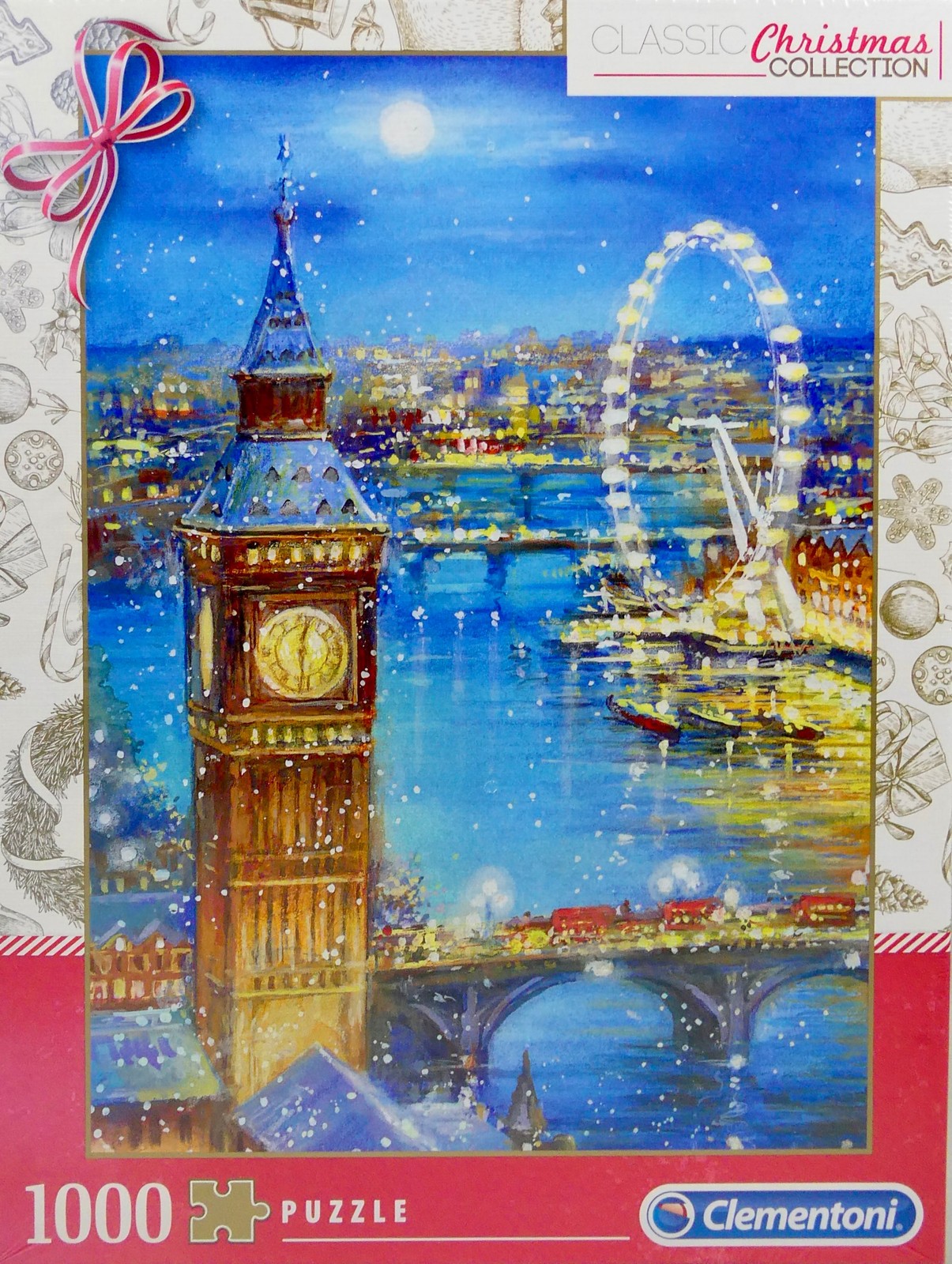 Clementoni 1000 Piece Jigsaw Puzzle – Snowflakes on the Big Ben – New & Sealed