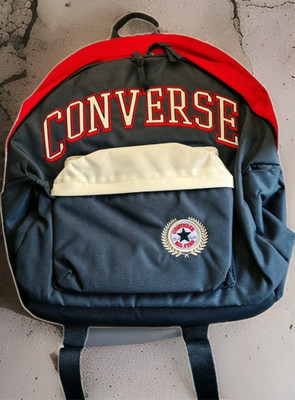 NWT Converse All Star Backpack - Navy, Red & White Laptop Bag with Bottle Pocket