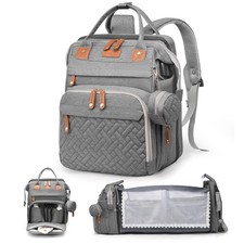 Multifunctional Diaper Bag Backpack with Changing Station - Waterproof, Large