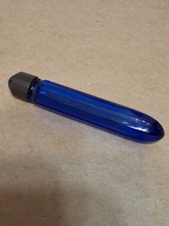 Vintage Cobalt Deep Blue Glass Torpedo Or Bullet Shaped Paris Scent"Laydown"...