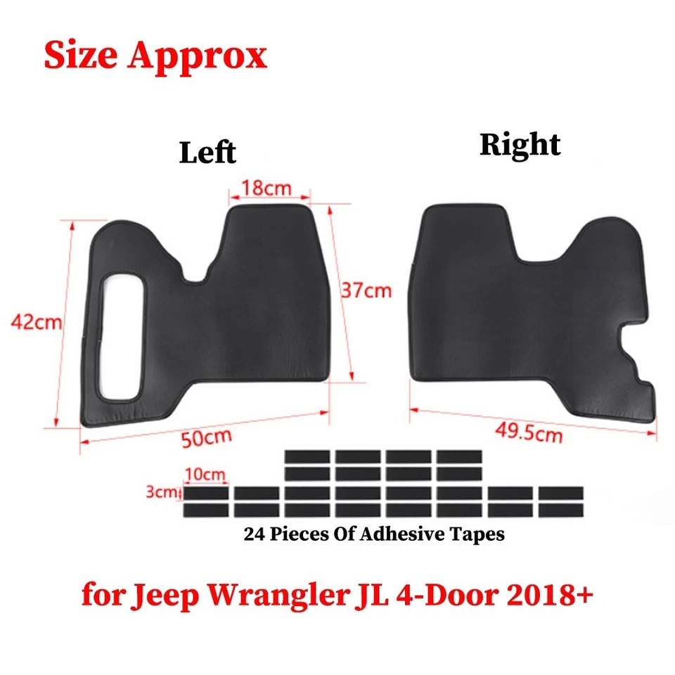 Almohadilla de protección lateral del maletero trasero cubierta de alfombrilla de carga para Jeep Wrangler JL 4 puertas 2018+ Foto 2 de 4