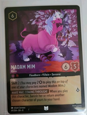 マダム・ミム ディアブロ foil Madam Mim - Rhino 69/204 Reign of Jafar Cold Foil for sale online