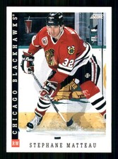 1993-94 Score #398 Stephane Matteau Chicago Blackhawks 62938