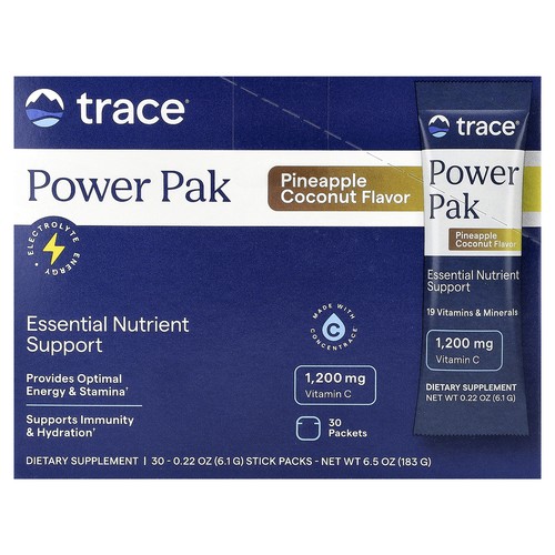 Power Pak, Pineapple Coconut, 30 Stick Packs, 0.22 oz (6.1 g) Each