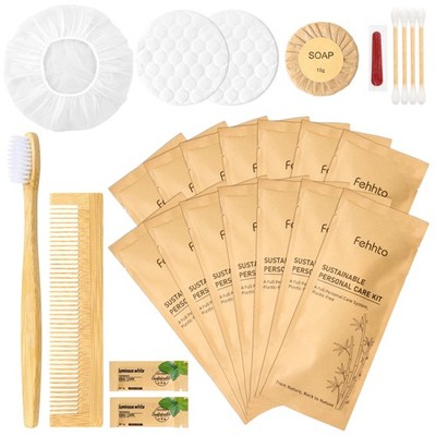 Personal Hygiene Kit Bulk 50 Sets, Travel Size Toiletry Kit for Guests, Dispo...