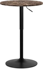 MoNiBloom Round Cocktail Bar Table with Metal Base, 23.5" Tall Bistro Pub Table 