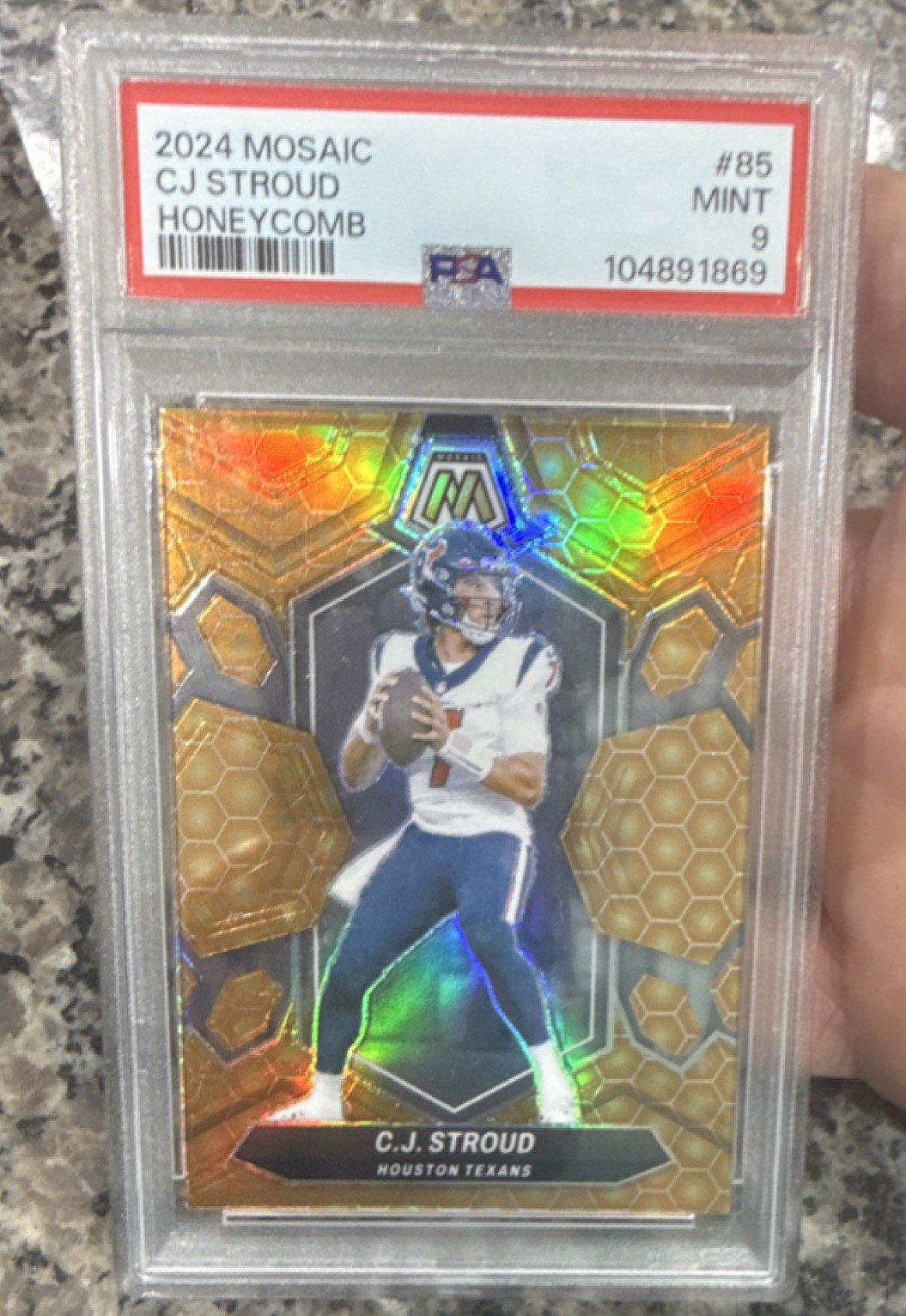 2024 Panini Mosaic Honeycomb Prizm C.J. Stroud Texans #85 PSA 9