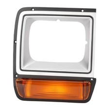 Headlight Bezel w/Turn Signal Light Compatible with 1986-1990 Dodge D100 Right
