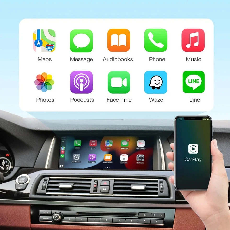Wireless CarPlay Android Auto Decoder Box for BMW 1 2 3 4 5 6 Series +NBT System - Image 2 of 4