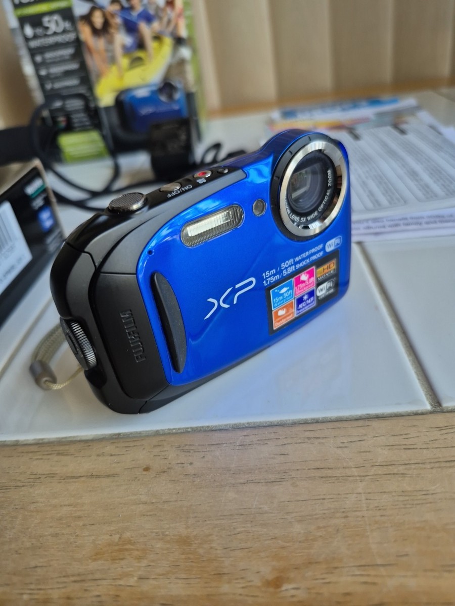 Fujifilm Finepix XP-80 Blue Waterproof 16.4 MP Digital Camera | eBay
