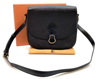 Auth Louis Vuitton Epi Noir Saint M52192 Cloud GM crossbody bag Wbox NS100199