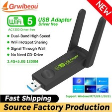 USB WiFi Bluetooth Card 1300Mbps Dual Band USB 3.0 Card Wireless Network Adapter