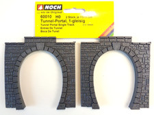 NOCH 60010 Tunnel-Portale 1-gleisig, 11 x 11 cm, Kunststoff, 2 Stück Neu+OVP
