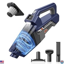 JONYJ Cordless Handheld Vacuum - 16000PA Car Dust Buster with LED & Nozzles