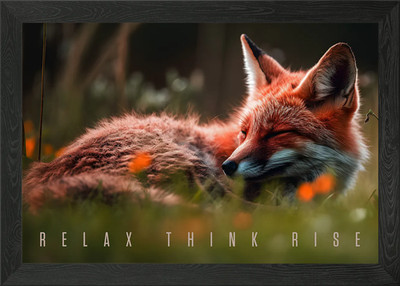 Relax Think Rise Gerahmtes Wandbild Poster Leinwanddruck Bild