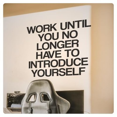 Work Until You Motivational Inspirational Wall Decal Sticker Quote Home Decor