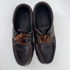 Ralph Lauren Loafers Lug Sole Boat Shoes Womens 7.5 Brown Leather