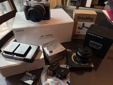 Fujifilm X-M5 Camera with Kit Lens Box and Other Accessories
