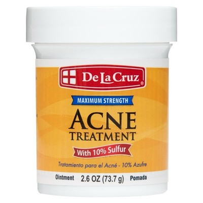 De La Cruz Acne Treatment with 10% Sulfur Ointment 2.6 OZ