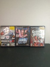 Lot Of 3 Ps2 PlayStation Games WWE Smackdown! Shut Your Mouth Madden 07 Guitar